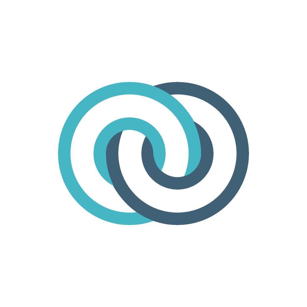 Infinity Rings Icon Logo Template Illustration Design. EPS 10. vector