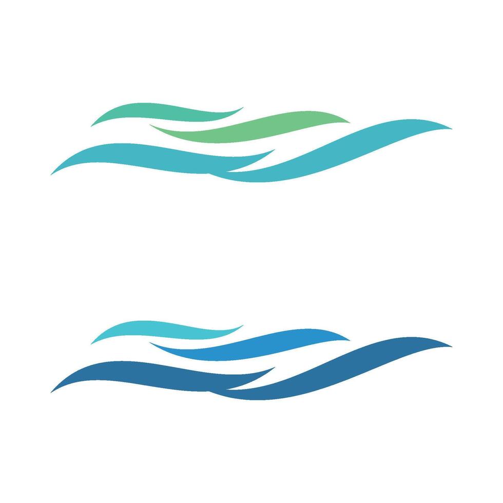 Abstract Two Wave Swoosh Icon Logo Template Illustration Design. EPS 10. vector