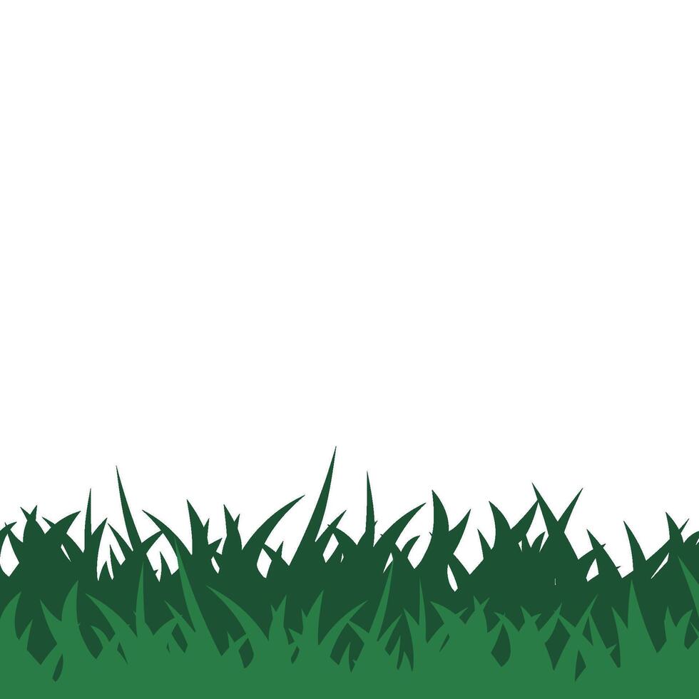 Green Grass Bottom Background Template Illustration Design. EPS 10. vector