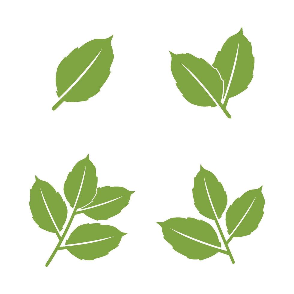 Ecology Leaf Set Icon Logo Template Illustration Design. EPS 10. vector