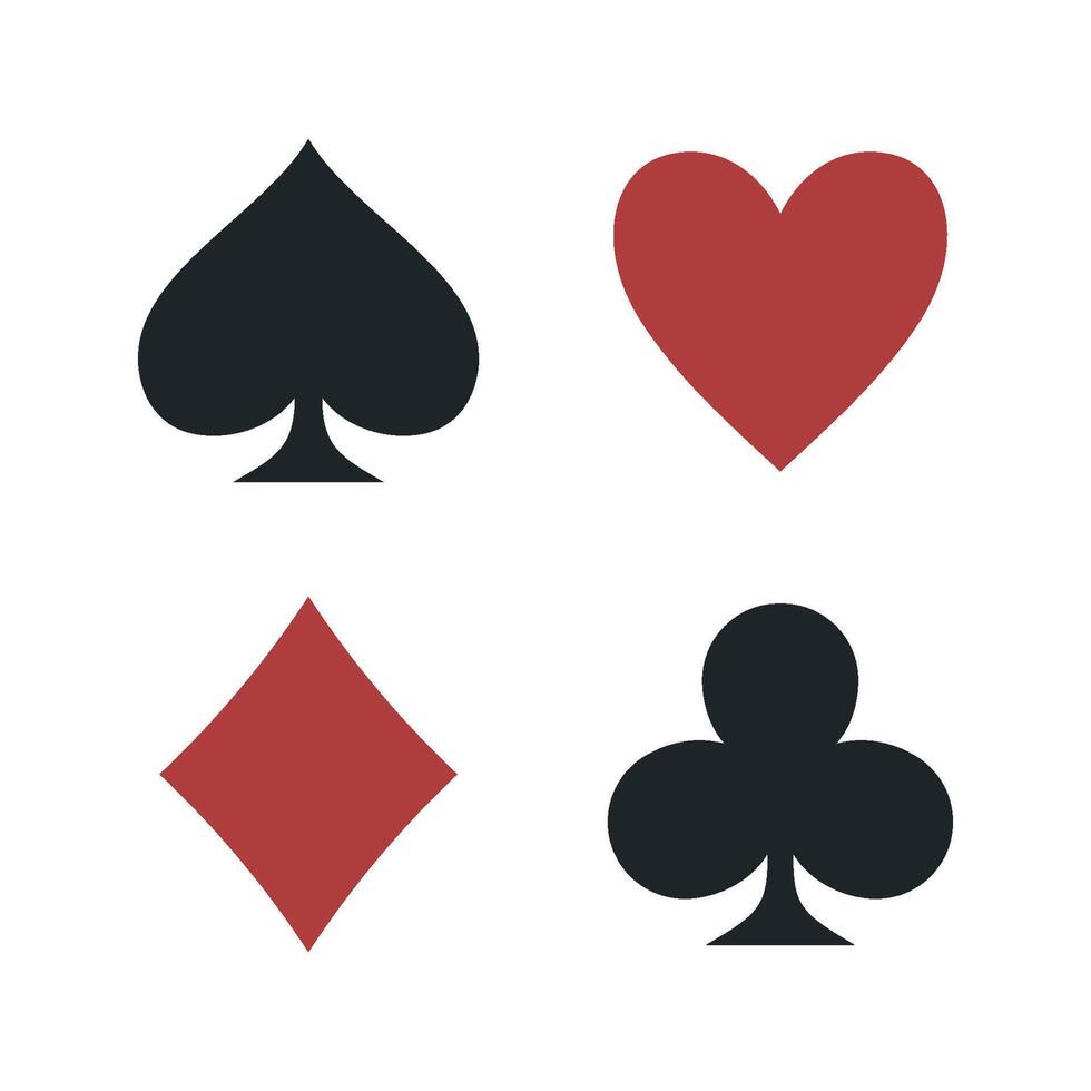 Poker Card Sign, Casino Icon Logo Template Illustration Design. EPS 10. vector