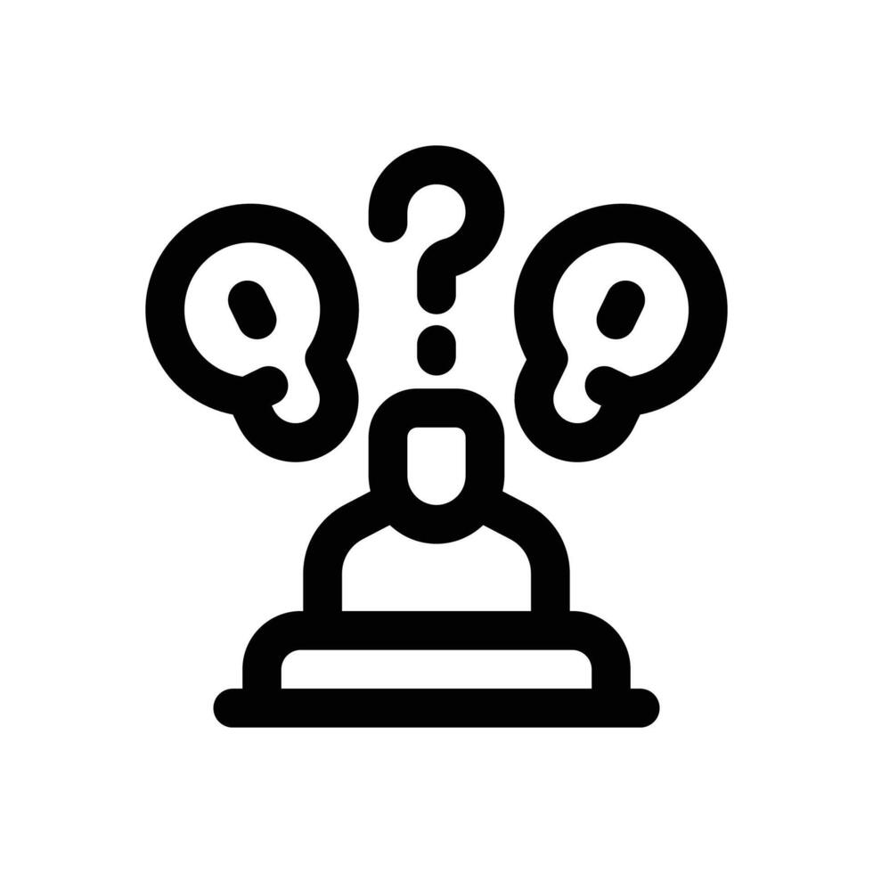 confidence line icon. Clean and minimalist icon for websites, mobile apps, presentations, and logos. Fully scalable and customizable for any project. vector