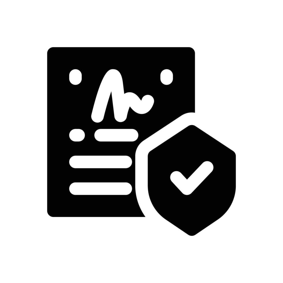 insurance policy glyph icon. Strong and solid icon for websites, mobile interfaces, presentations, and visual branding. High quality and easy to edit. vector