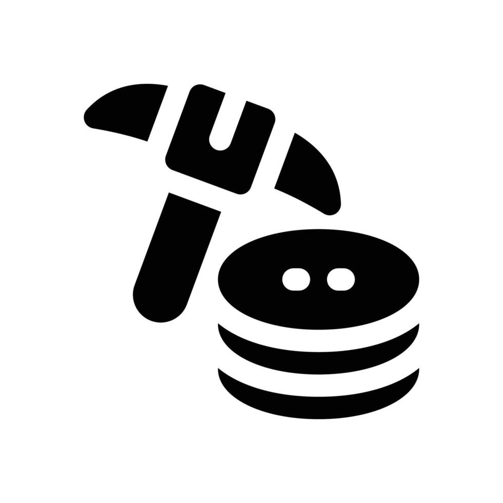 data mining glyph icon. Strong and solid icon for websites, mobile interfaces, presentations, and visual branding. High quality and easy to edit. vector