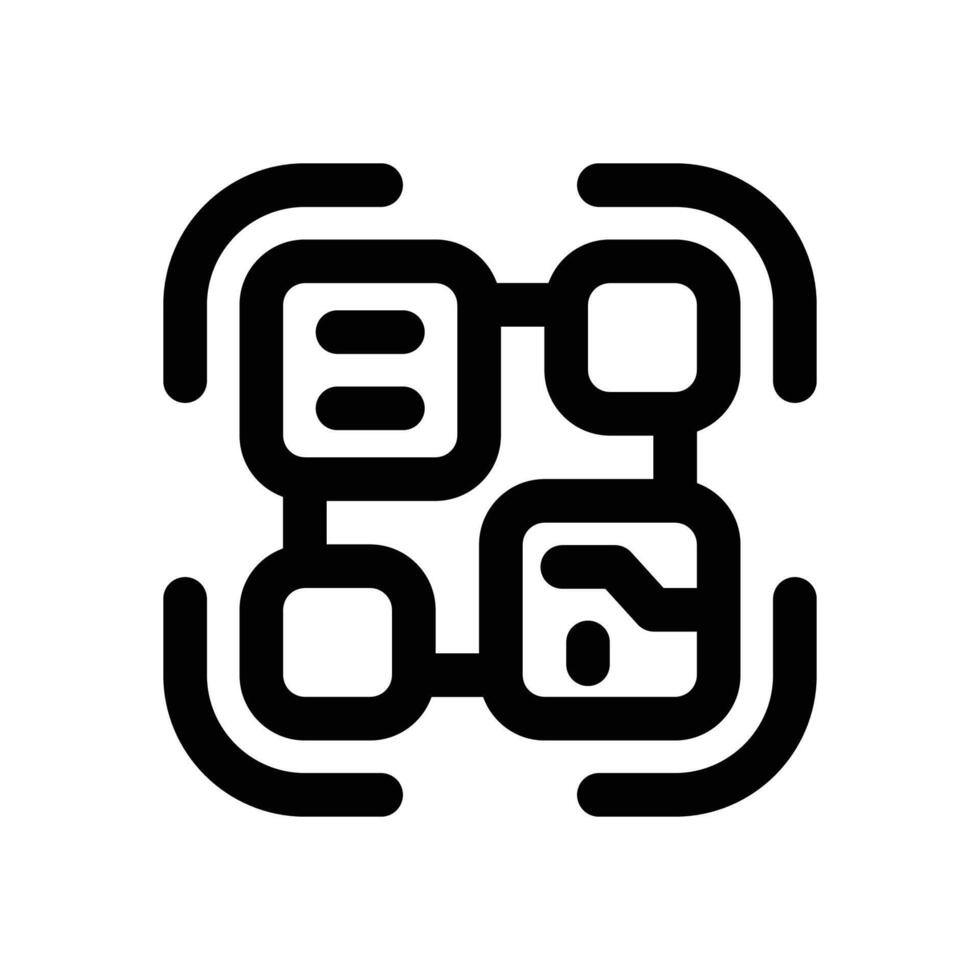 barcode line icon. Clean and minimalist icon for websites, mobile apps, presentations, and logos. Fully scalable and customizable for any project. vector