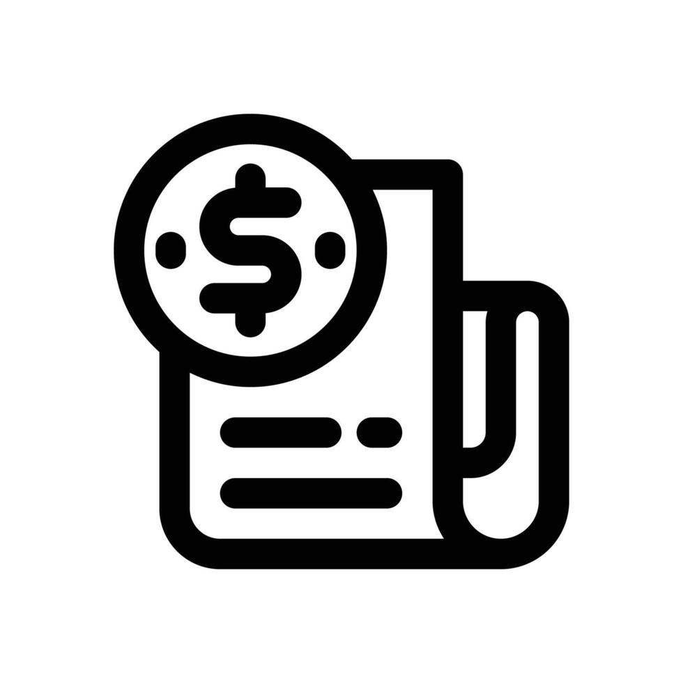 payment report line icon. Clean and minimalist icon for websites, mobile apps, presentations, and logos. Fully scalable and customizable for any project. vector