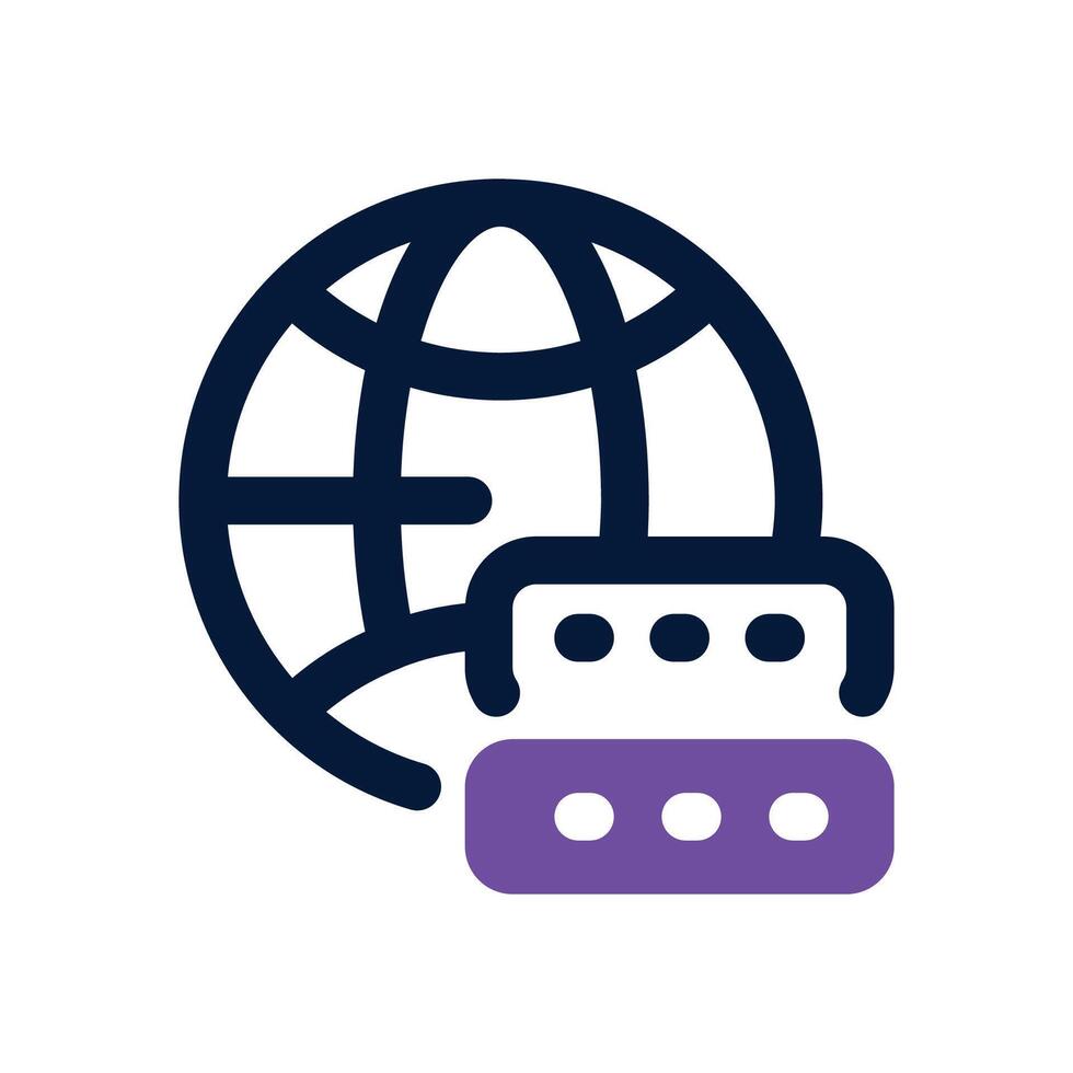 global server dual tone icon. Sleek and modern icon for websites, mobile apps, marketing materials, and corporate design. Fully scalable and ready to use. vector