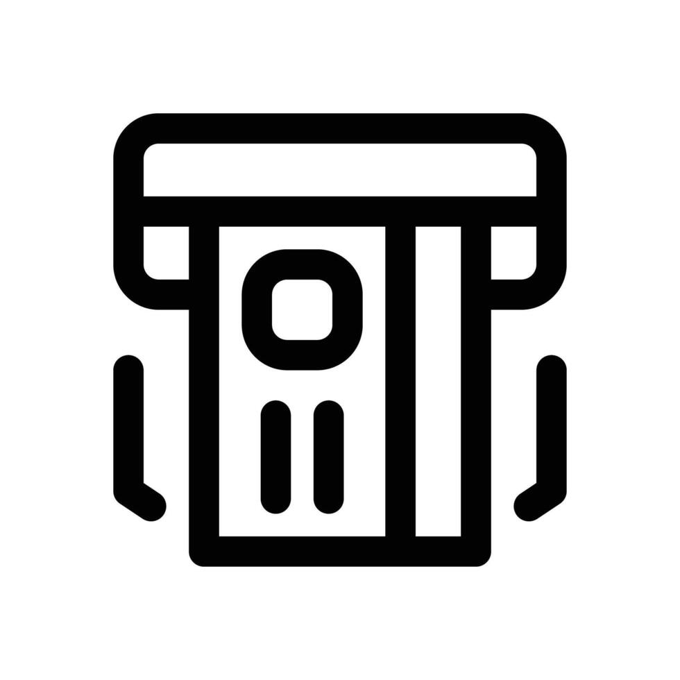 atm card line icon. Clean and minimalist icon for websites, mobile apps, presentations, and logos. Fully scalable and customizable for any project. vector