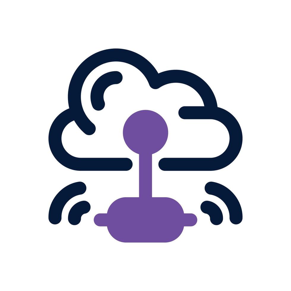 cloud computing dual tone icon. Sleek and modern icon for websites, mobile apps, marketing materials, and corporate design. Fully scalable and ready to use. vector