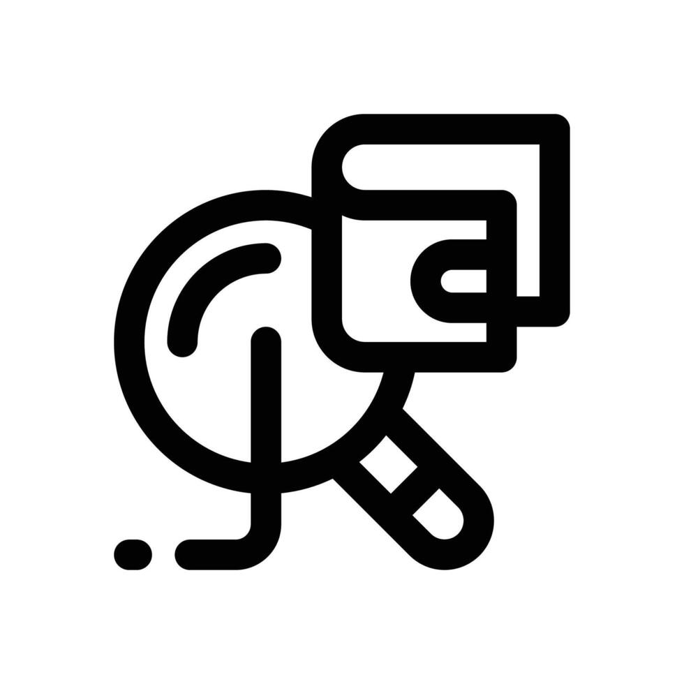 financial research line icon. Clean and minimalist icon for websites, mobile apps, presentations, and logos. Fully scalable and customizable for any project. vector
