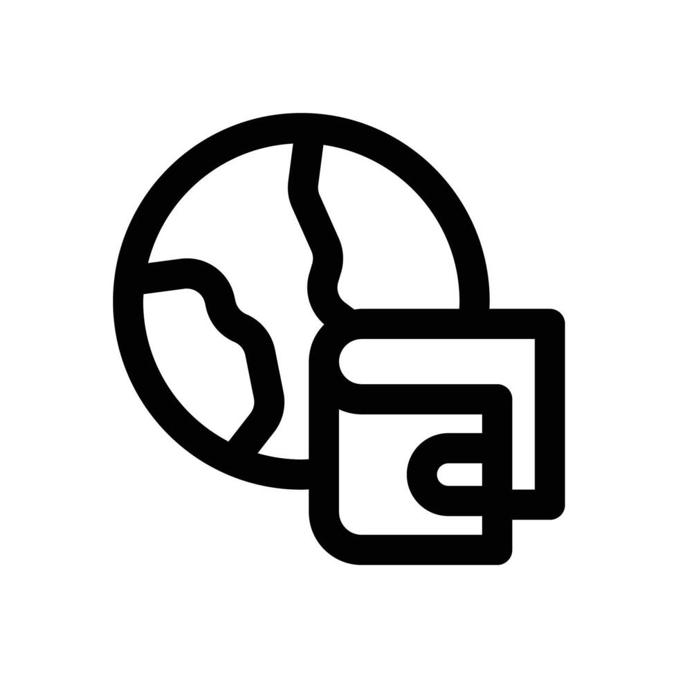 global transaction line icon. Clean and minimalist icon for websites, mobile apps, presentations, and logos. Fully scalable and customizable for any project. vector