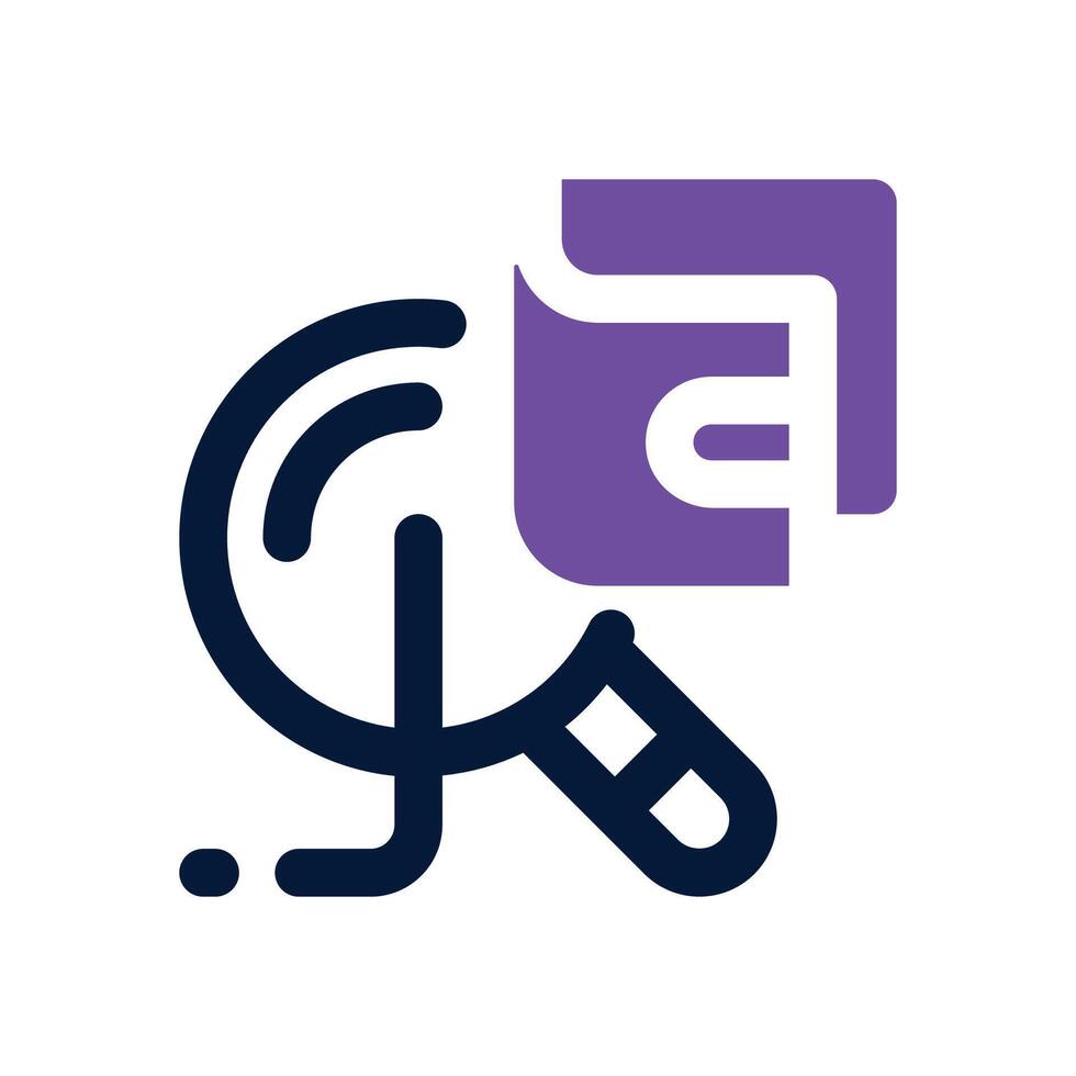 financial research dual tone icon. Sleek and modern icon for websites, mobile apps, marketing materials, and corporate design. Fully scalable and ready to use. vector
