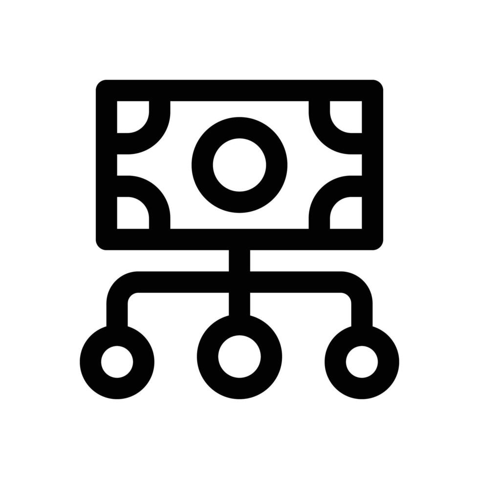 budgeting line icon. Clean and minimalist icon for websites, mobile apps, presentations, and logos. Fully scalable and customizable for any project. vector