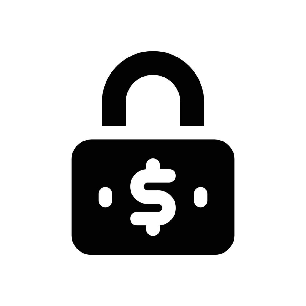 padlock glyph icon. Strong and solid icon for websites, mobile interfaces, presentations, and visual branding. High quality and easy to edit. vector