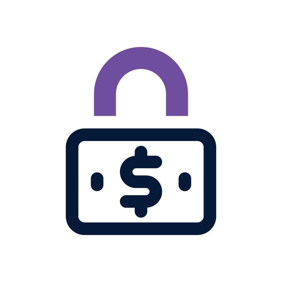 padlock dual tone icon. Sleek and modern icon for websites, mobile apps, marketing materials, and corporate design. Fully scalable and ready to use. vector