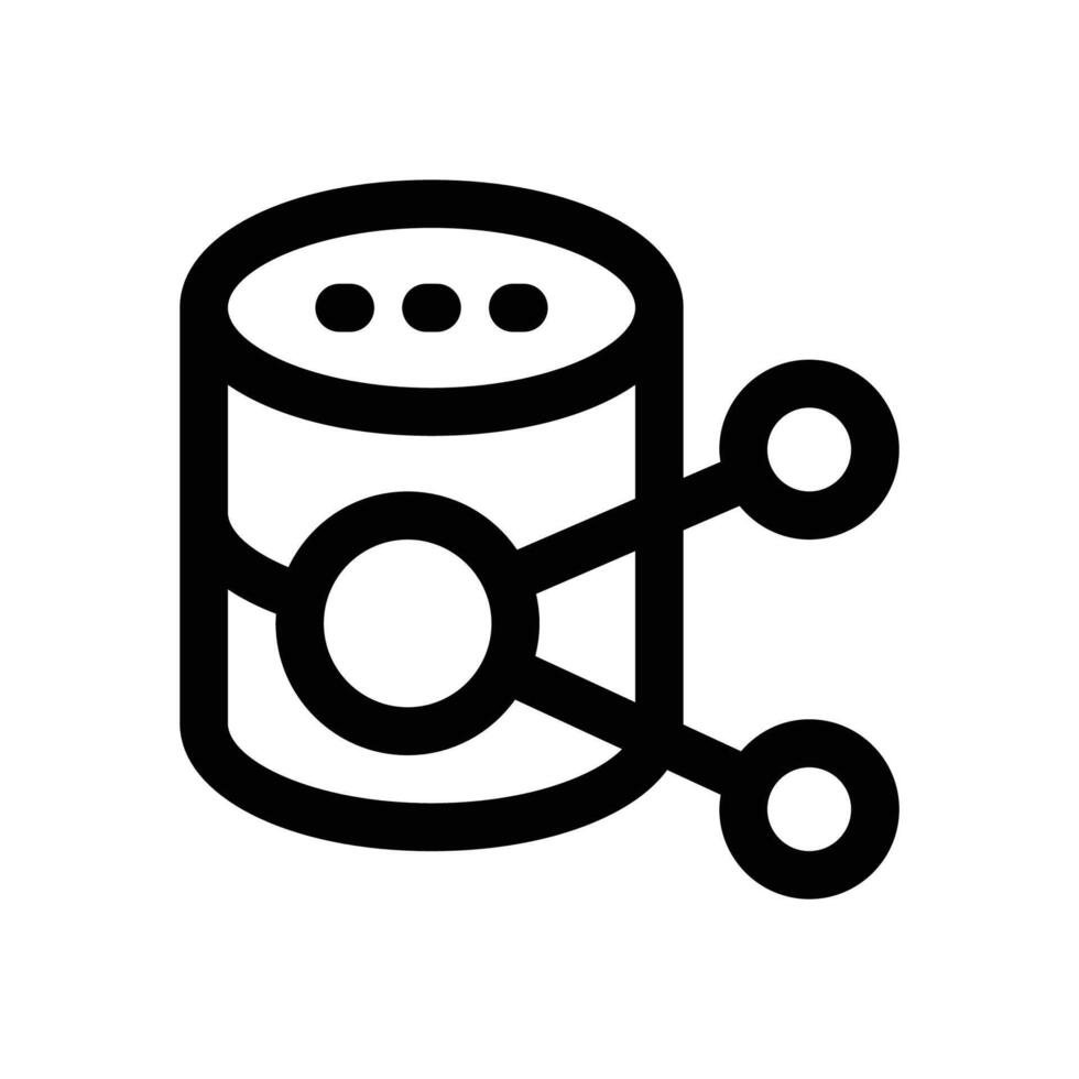 share database line icon. Clean and minimalist icon for websites, mobile apps, presentations, and logos. Fully scalable and customizable for any project. vector