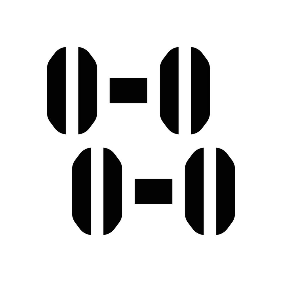 dumbell glyph icon. Strong and solid icon for websites, mobile interfaces, presentations, and visual branding. High quality and easy to edit. vector