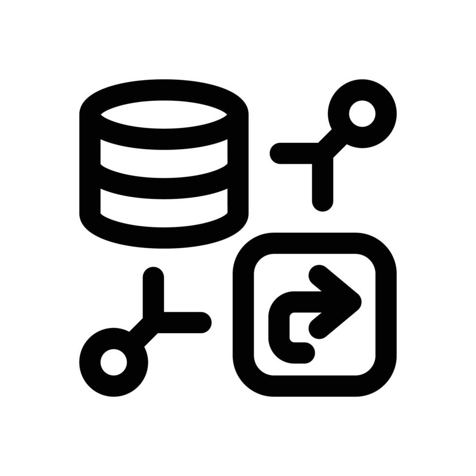 refresh database line icon. Clean and minimalist icon for websites, mobile apps, presentations, and logos. Fully scalable and customizable for any project. vector