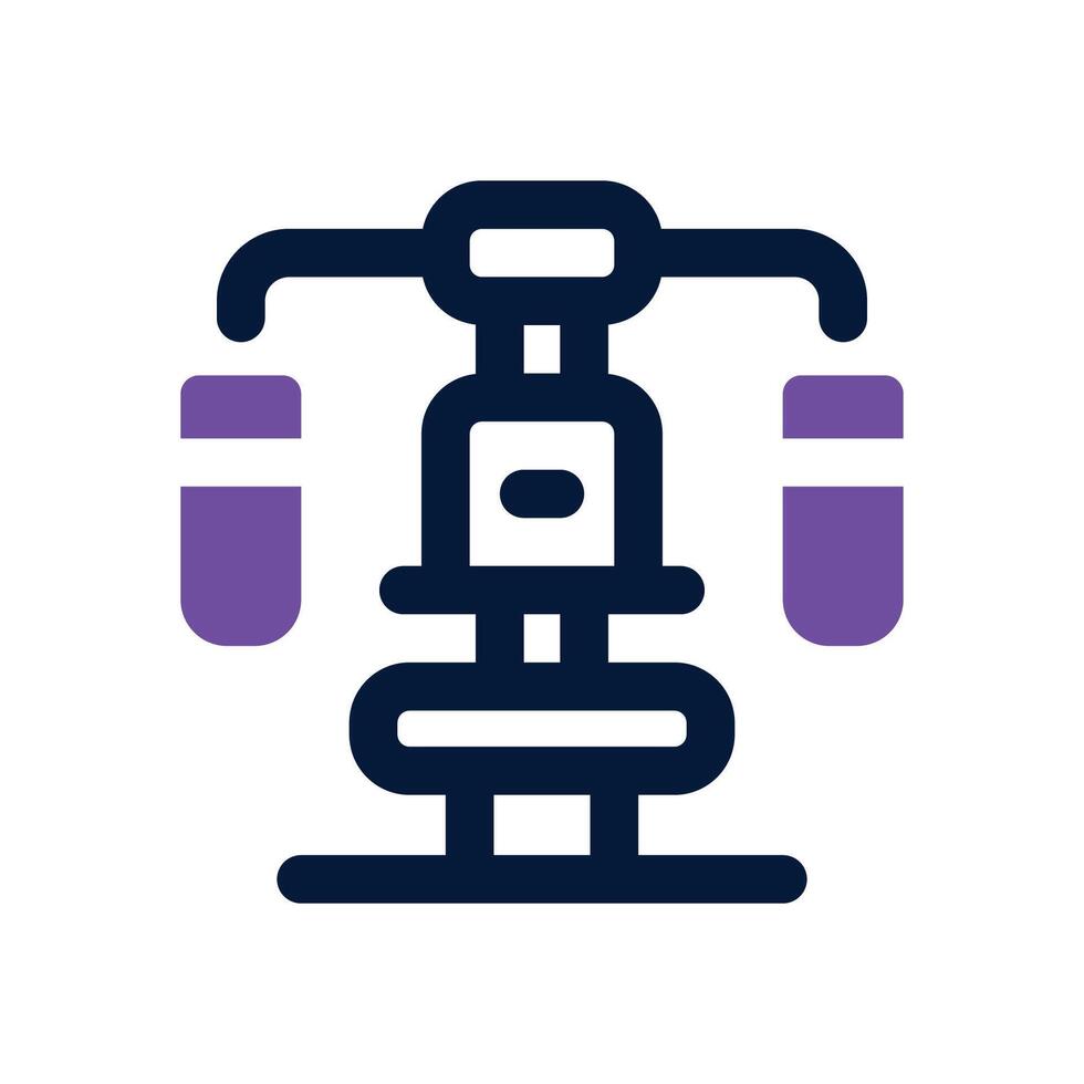 gym machine dual tone icon. Sleek and modern icon for websites, mobile apps, marketing materials, and corporate design. Fully scalable and ready to use. vector