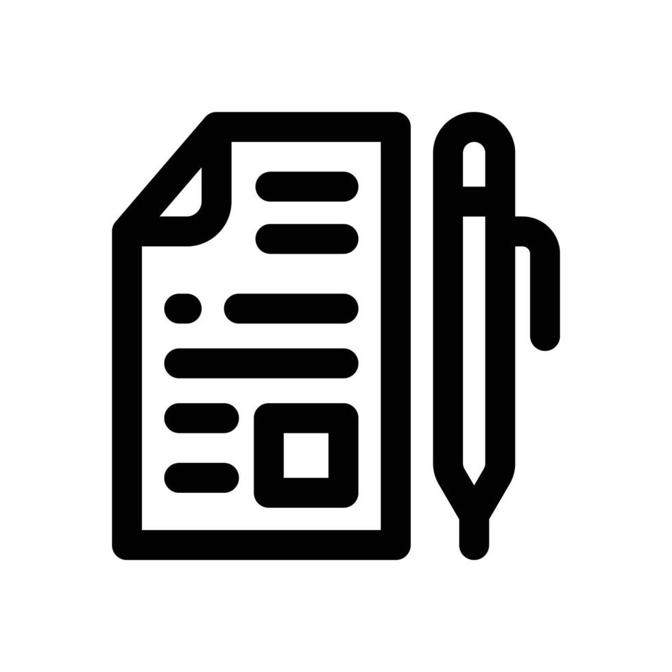 document signature line icon. Clean and minimalist icon for websites, mobile apps, presentations, and logos. Fully scalable and customizable for any project. vector