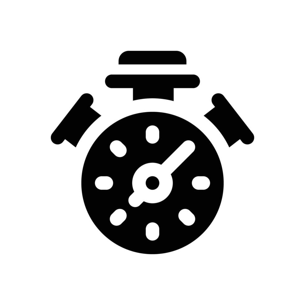 stopwatch glyph icon. Strong and solid icon for websites, mobile interfaces, presentations, and visual branding. High quality and easy to edit. vector