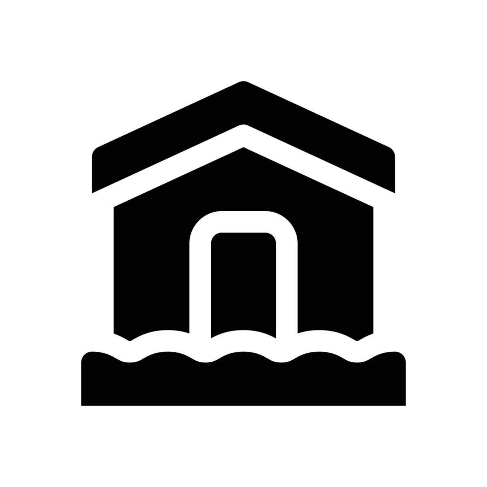 flood glyph icon. Strong and solid icon for websites, mobile interfaces, presentations, and visual branding. High quality and easy to edit. vector