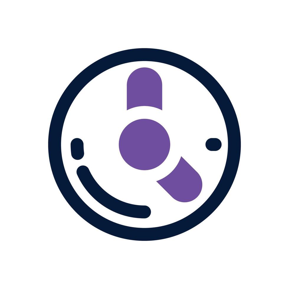 time dual tone icon. Sleek and modern icon for websites, mobile apps, marketing materials, and corporate design. Fully scalable and ready to use. vector