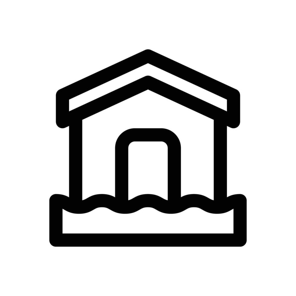 flood line icon. Clean and minimalist icon for websites, mobile apps, presentations, and logos. Fully scalable and customizable for any project. vector