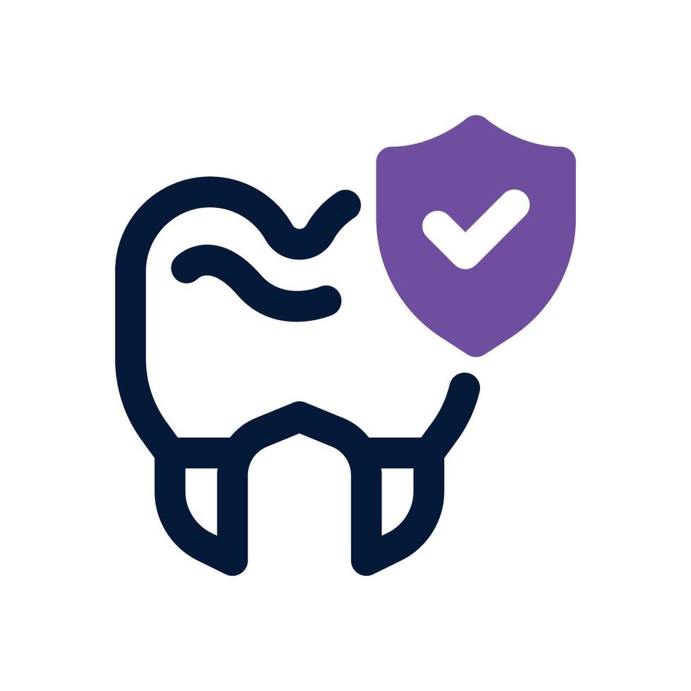 dental insurance dual tone icon. Sleek and modern icon for websites, mobile apps, marketing materials, and corporate design. Fully scalable and ready to use. vector