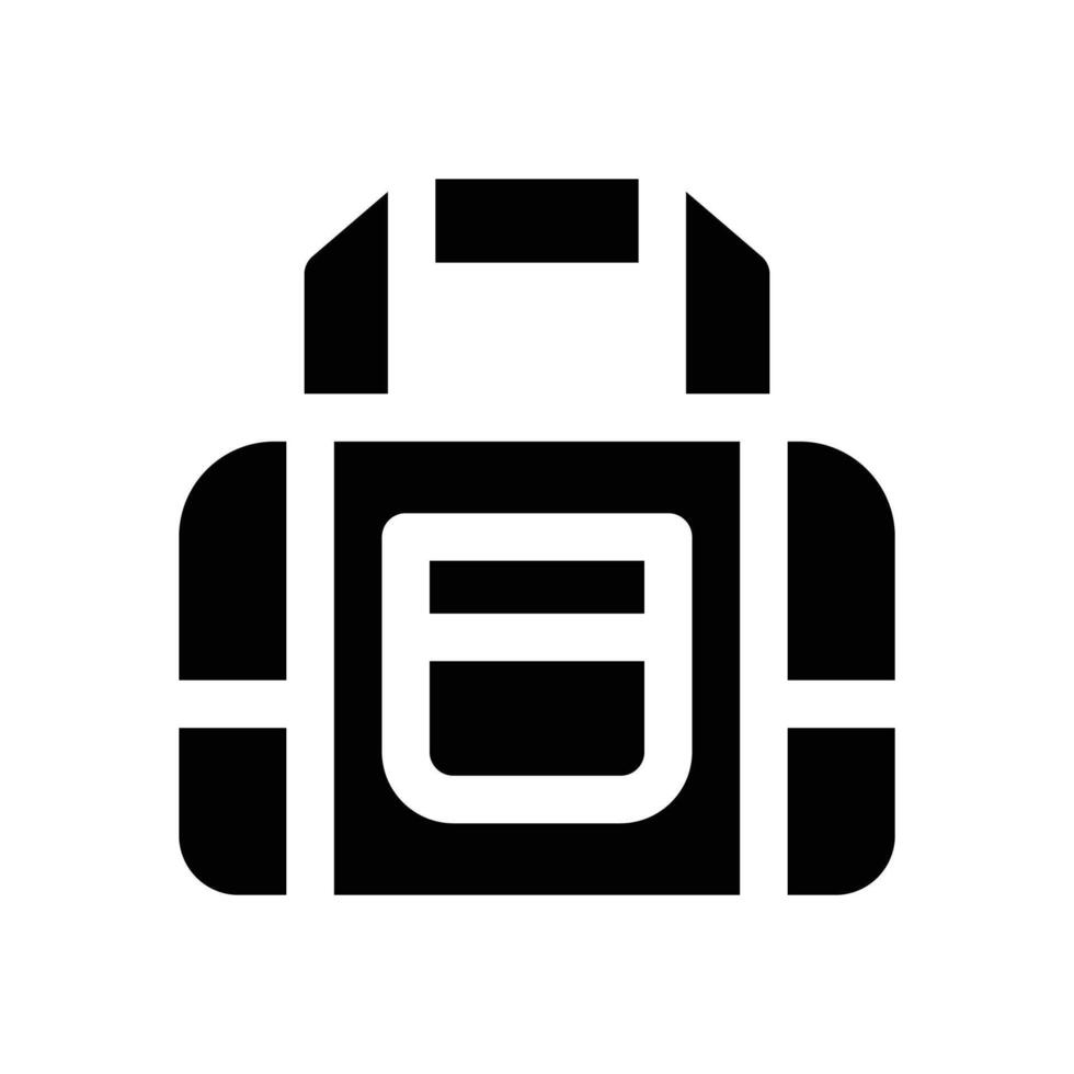 sport bag glyph icon. Strong and solid icon for websites, mobile interfaces, presentations, and visual branding. High quality and easy to edit. vector