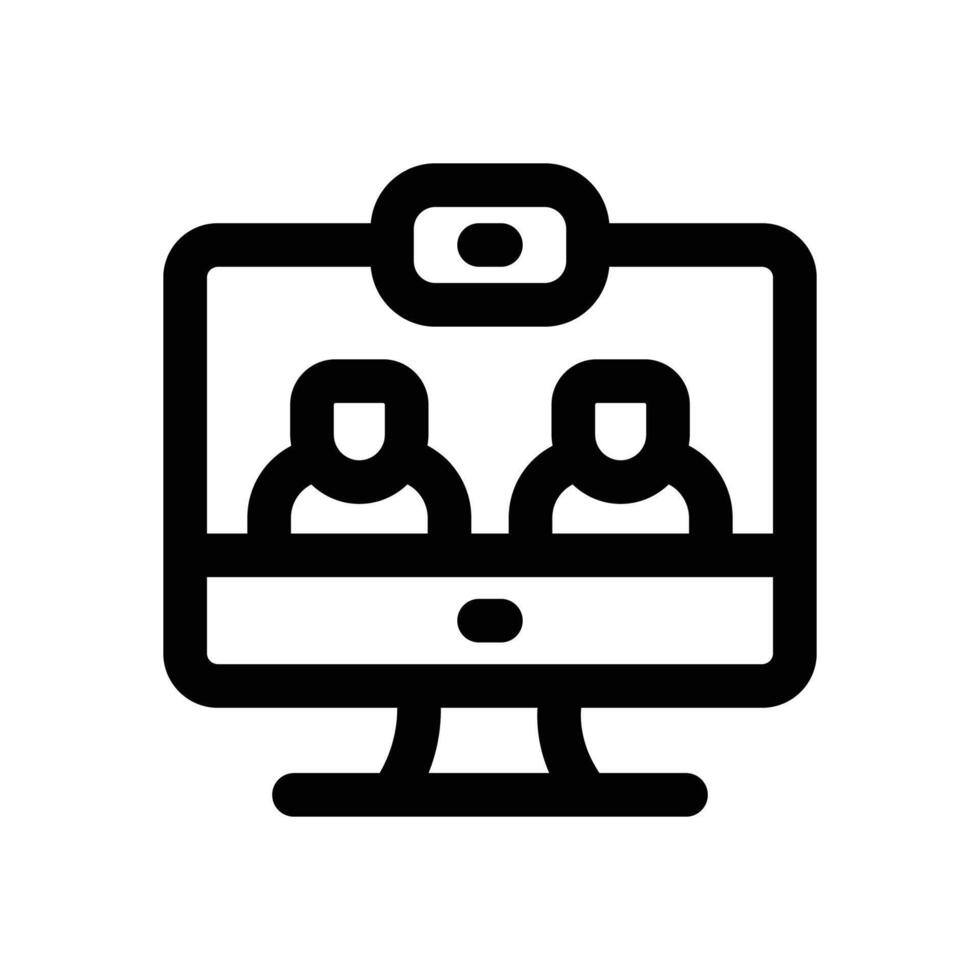 conference line icon. Clean and minimalist icon for websites, mobile apps, presentations, and logos. Fully scalable and customizable for any project. vector