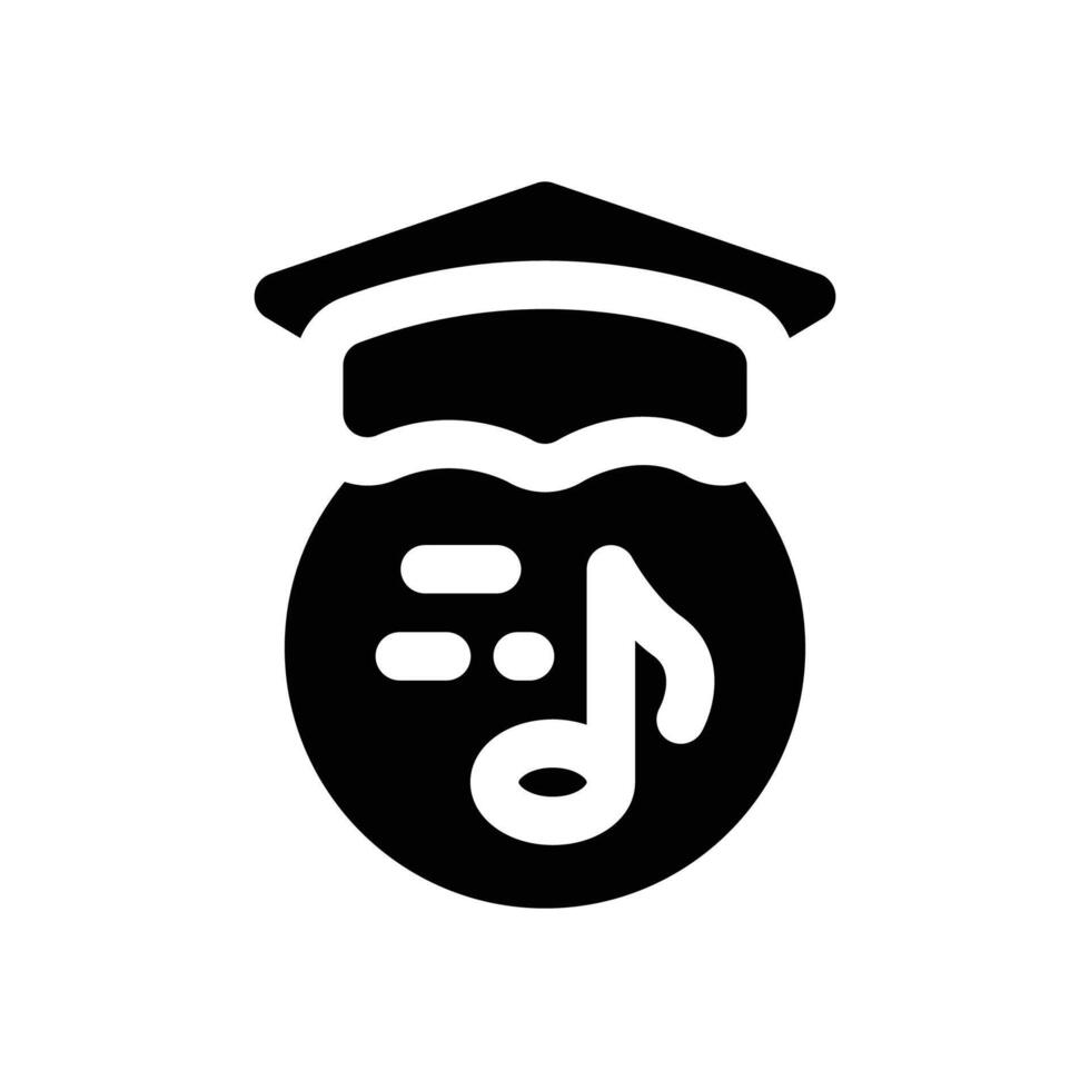 music education glyph icon. Strong and solid icon for websites, mobile interfaces, presentations, and visual branding. High quality and easy to edit. vector