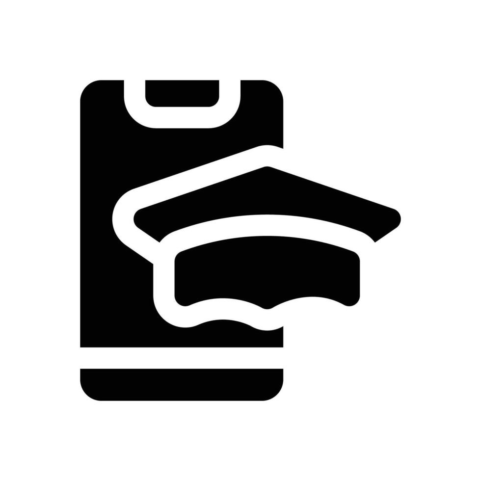 online learning glyph icon. Strong and solid icon for websites, mobile interfaces, presentations, and visual branding. High quality and easy to edit. vector