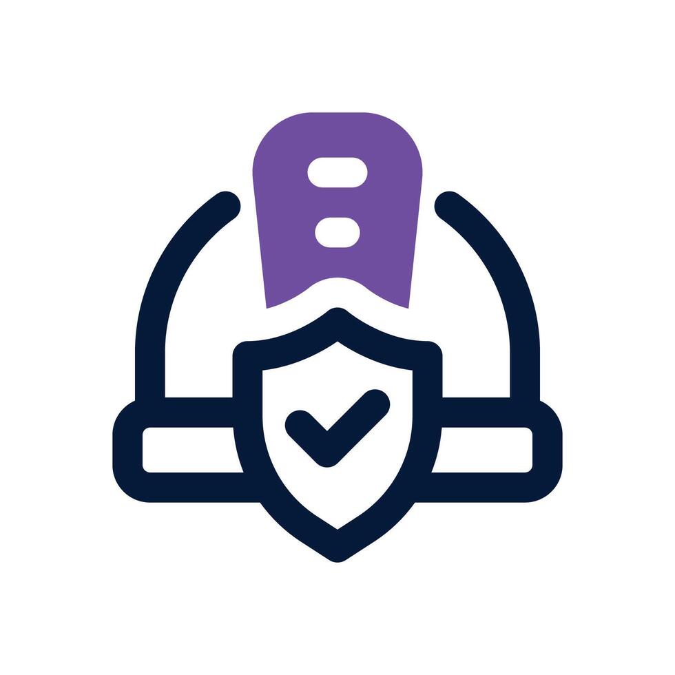 job insurance dual tone icon. Sleek and modern icon for websites, mobile apps, marketing materials, and corporate design. Fully scalable and ready to use. vector