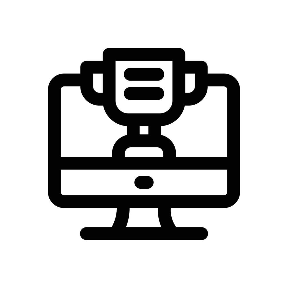 trophy line icon. Clean and minimalist icon for websites, mobile apps, presentations, and logos. Fully scalable and customizable for any project. vector