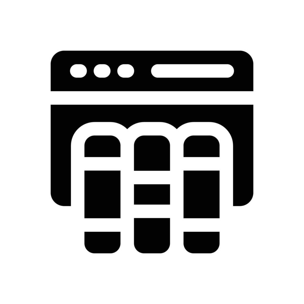 online library glyph icon. Strong and solid icon for websites, mobile interfaces, presentations, and visual branding. High quality and easy to edit. vector