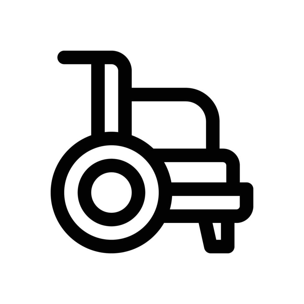 wheelchair line icon. Clean and minimalist icon for websites, mobile apps, presentations, and logos. Fully scalable and customizable for any project. vector