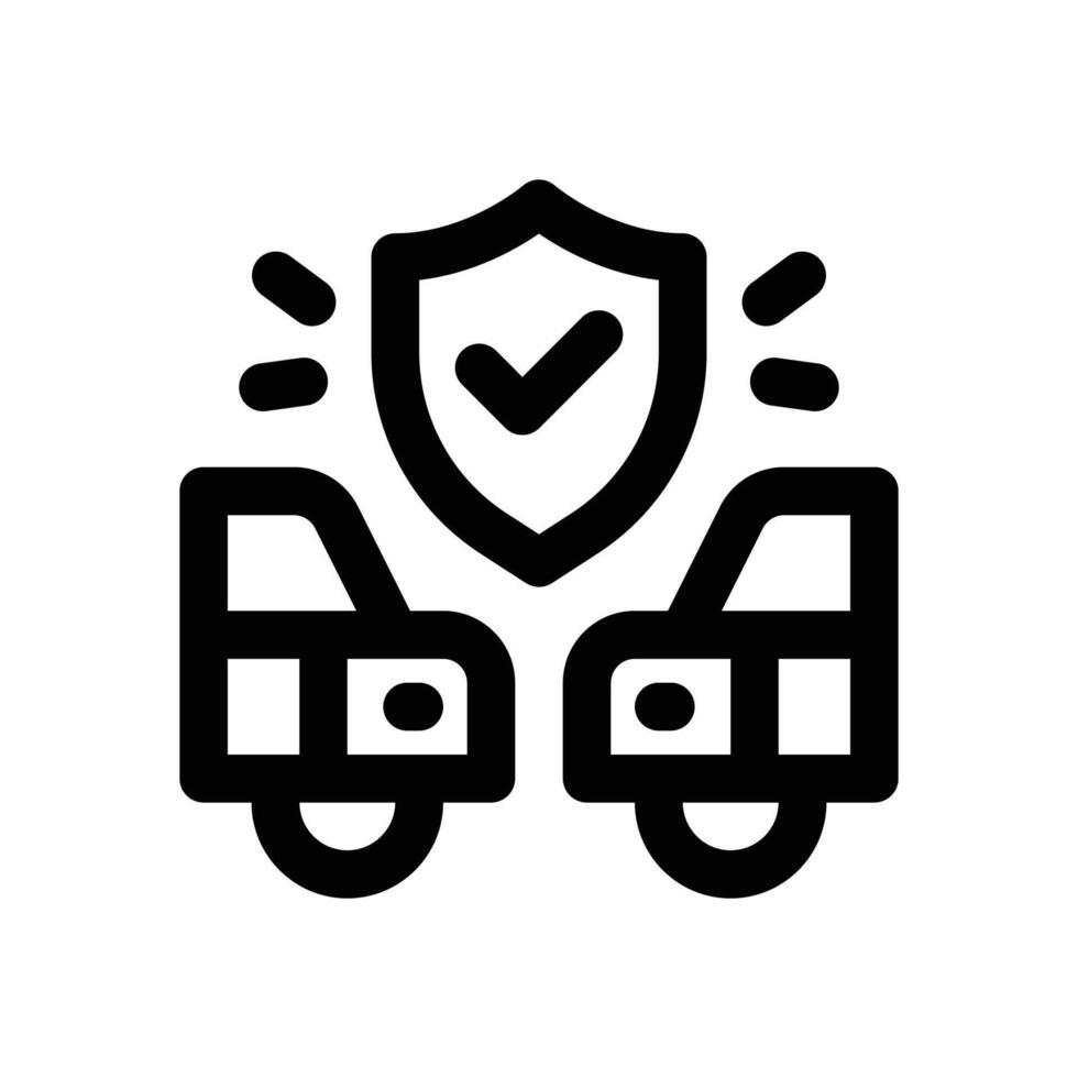 car accident line icon. Clean and minimalist icon for websites, mobile apps, presentations, and logos. Fully scalable and customizable for any project. vector