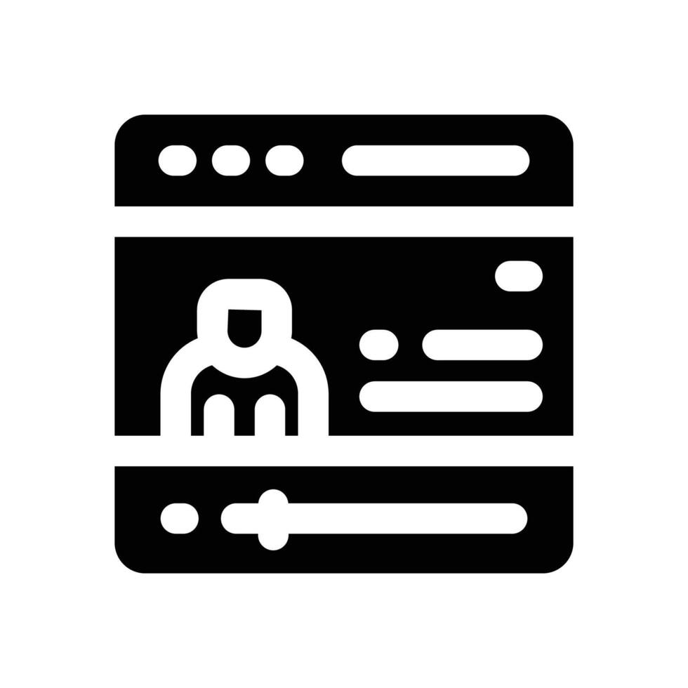 streaming glyph icon. Strong and solid icon for websites, mobile interfaces, presentations, and visual branding. High quality and easy to edit. vector