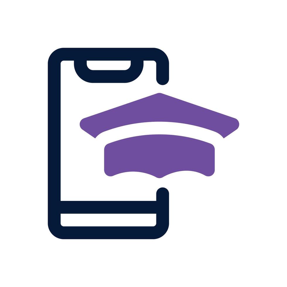 online learning dual tone icon. Sleek and modern icon for websites, mobile apps, marketing materials, and corporate design. Fully scalable and ready to use. vector