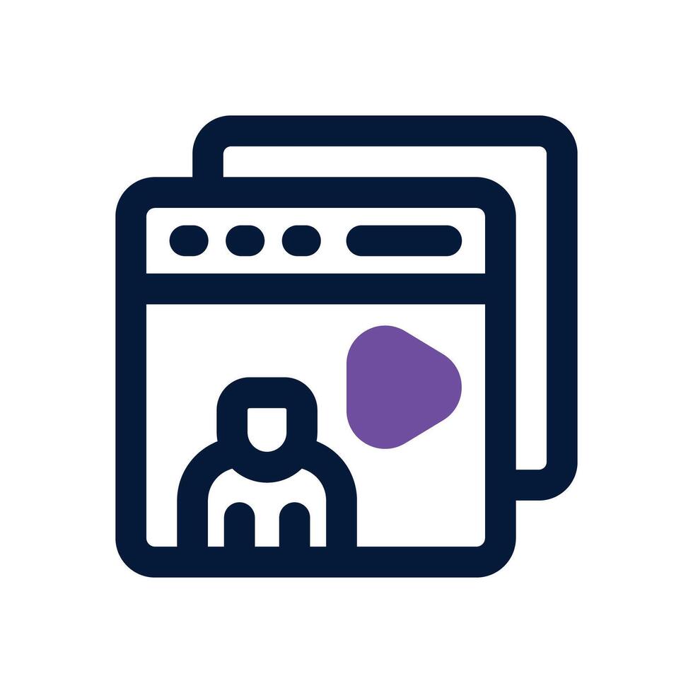 online course dual tone icon. Sleek and modern icon for websites, mobile apps, marketing materials, and corporate design. Fully scalable and ready to use. vector