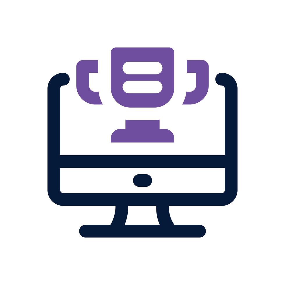 trophy dual tone icon. Sleek and modern icon for websites, mobile apps, marketing materials, and corporate design. Fully scalable and ready to use. vector