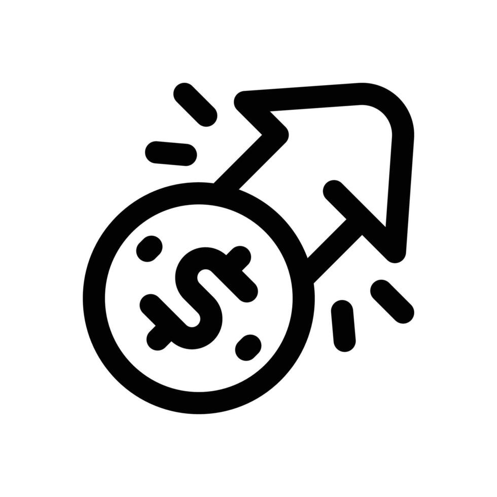 interest rate line icon. Clean and minimalist icon for websites, mobile apps, presentations, and logos. Fully scalable and customizable for any project. vector