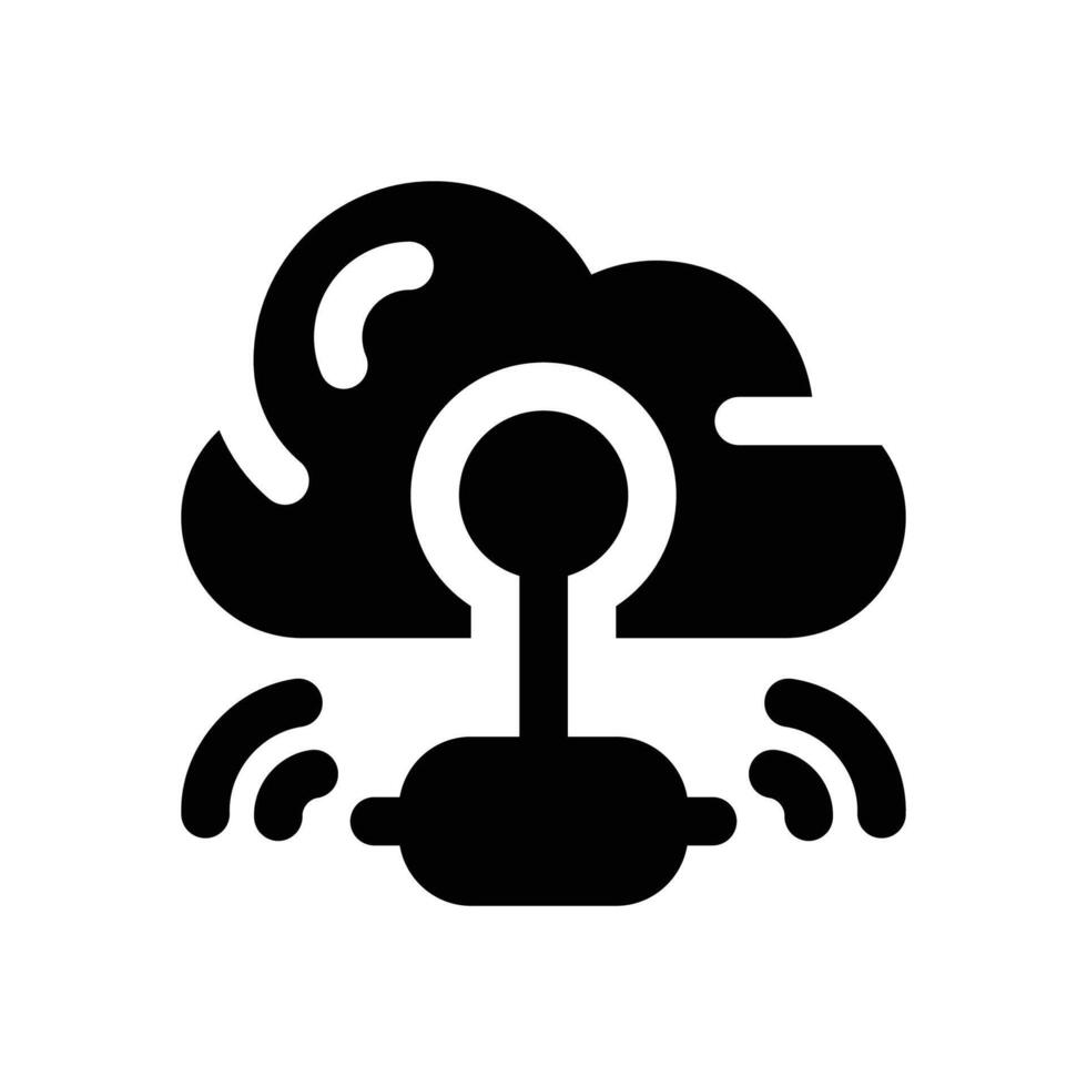 cloud computing glyph icon. Strong and solid icon for websites, mobile interfaces, presentations, and visual branding. High quality and easy to edit. vector
