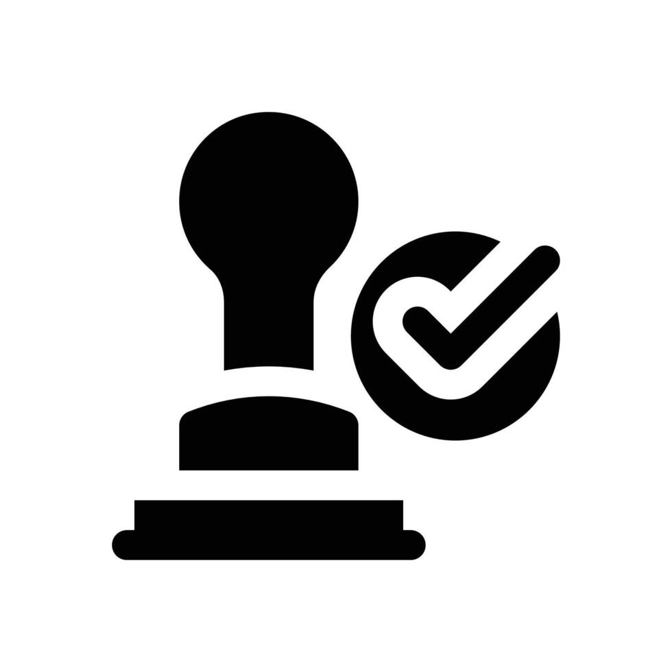 approvement glyph icon. Strong and solid icon for websites, mobile interfaces, presentations, and visual branding. High quality and easy to edit. vector