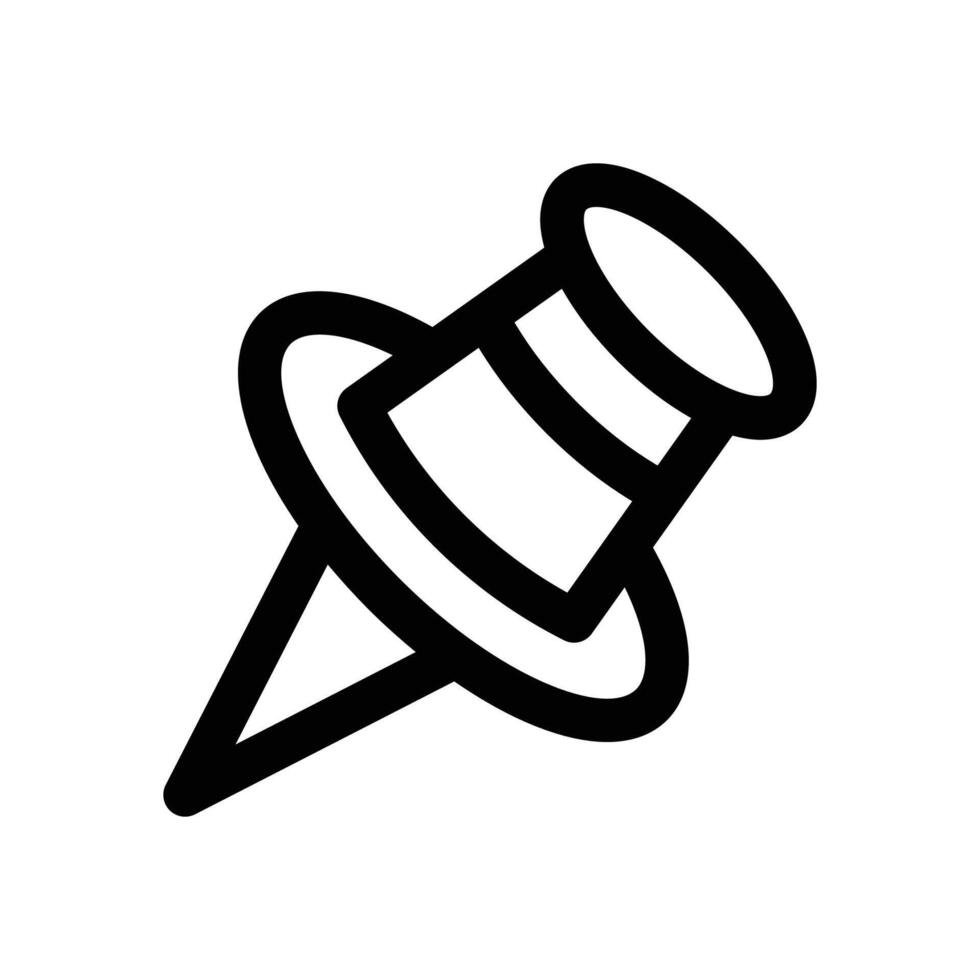 pin line icon. Clean and minimalist icon for websites, mobile apps, presentations, and logos. Fully scalable and customizable for any project. vector