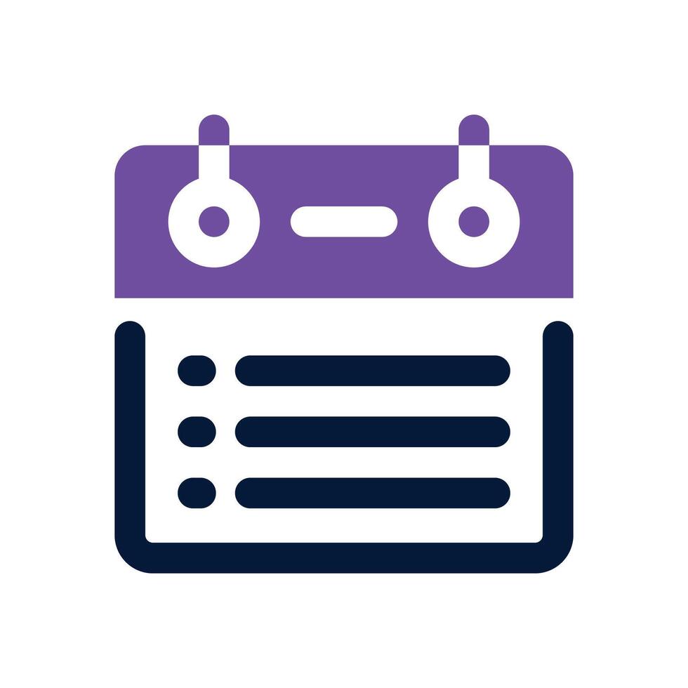 list dual tone icon. Sleek and modern icon for websites, mobile apps, marketing materials, and corporate design. Fully scalable and ready to use. vector