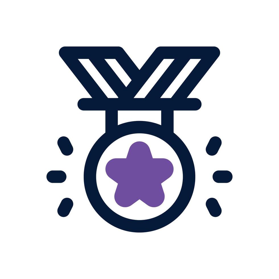 medal dual tone icon. Sleek and modern icon for websites, mobile apps, marketing materials, and corporate design. Fully scalable and ready to use. vector
