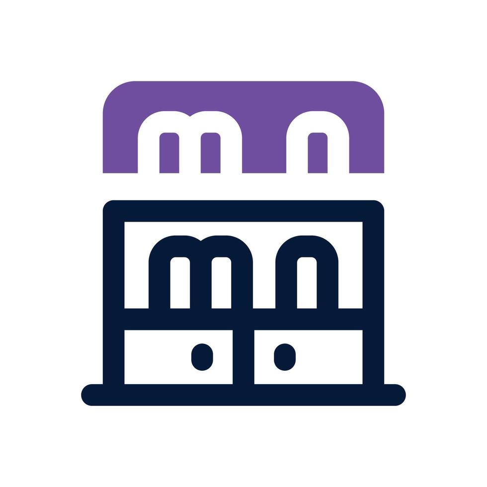 bookcase dual tone icon. Sleek and modern icon for websites, mobile apps, marketing materials, and corporate design. Fully scalable and ready to use. vector
