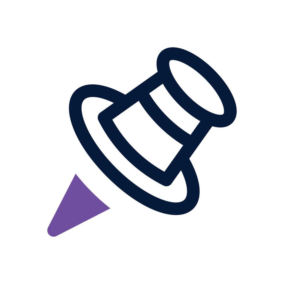 pin dual tone icon. Sleek and modern icon for websites, mobile apps, marketing materials, and corporate design. Fully scalable and ready to use. vector